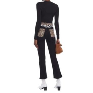 Alice + Olivia Fabulous High Rise Baby Boot Jeans Queen of the Night Print